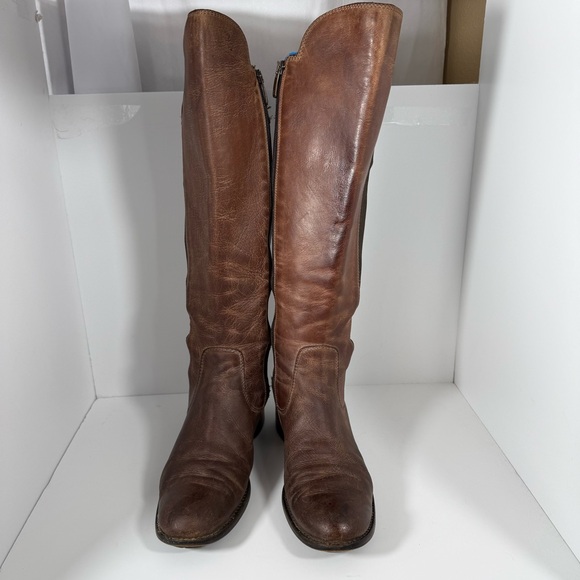 Donald J Pliner Signature Knee High Brown Zip Up Boots Made In Italy Size 8 - Picture 12 of 14